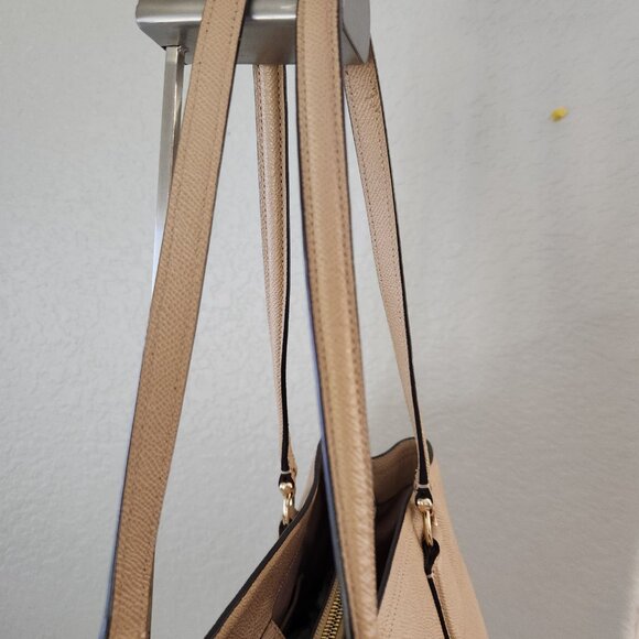 Euc Coach Kitt Carryall Tan Leather Shoulder Bag Handbag - Picture 4 of 13